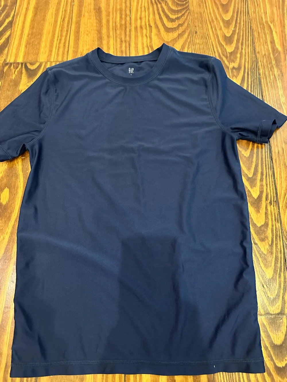 GAP Navy & White Striped Swim Hybrids with Orange Drawstring